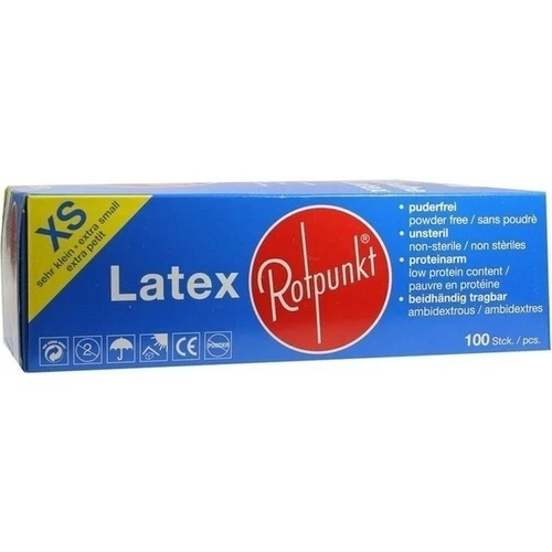 Rotpunkt Unters.Handschuhe Latex unst ungep. Gr.XS, 100 Stk., Gothaplast GmbH