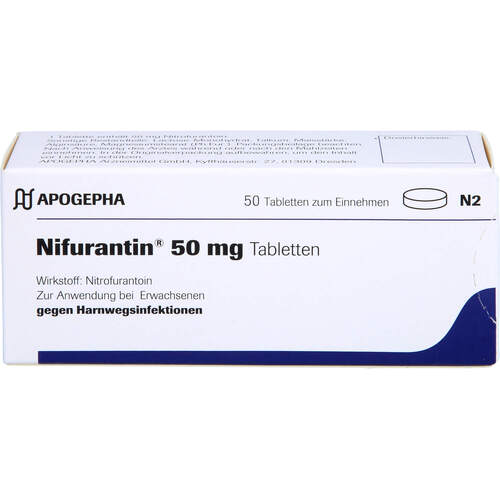 Nifurantin 50mg, 50 ST, Apogepha Arzneimittel GmbH