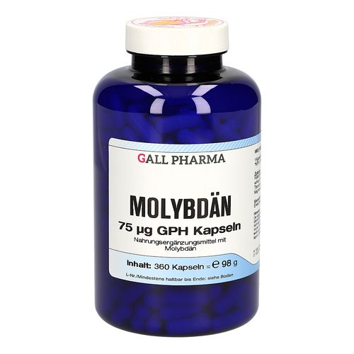 MOLYBDAEN 75ug GPH Kapseln, 360 Stk., Hecht-Pharma GmbH MOLYBDAEN 75ug GPH Kapseln, 360 Stk., Hecht-Pharma GmbH