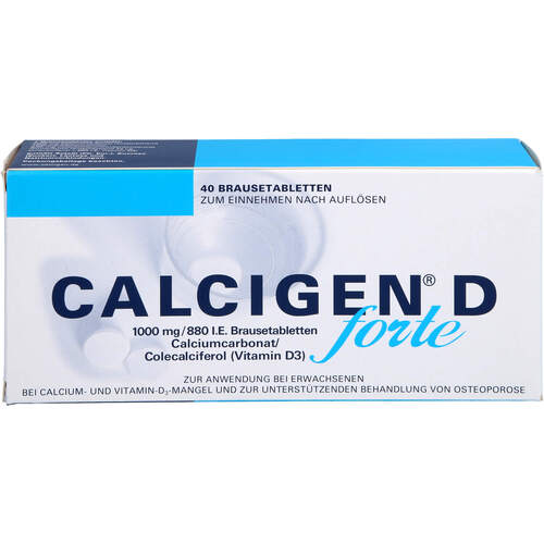 Calcigen D forte 1000 mg/880 I.E. Brausetabletten, 40 ST, Viatris Healthcare GmbH