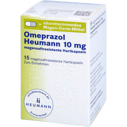 Omeprazol Heumann 10mg magensaftresist.Hartkapseln, 15 ST, Heumann Pharma GmbH & Co. Generica KG