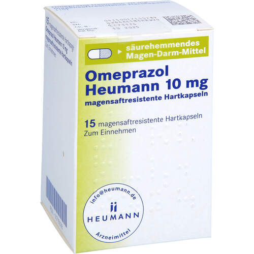 Omeprazol Heumann 10mg magensaftresist.Hartkapseln, 15 ST, Heumann Pharma GmbH & Co. Generica KG