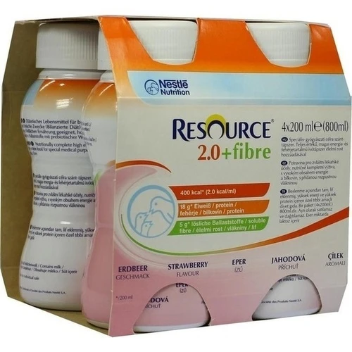RESOURCE 2.0 Fibre Erdbeere, 4x200 ml, Nestle Health Science (Deutschland) GmbH