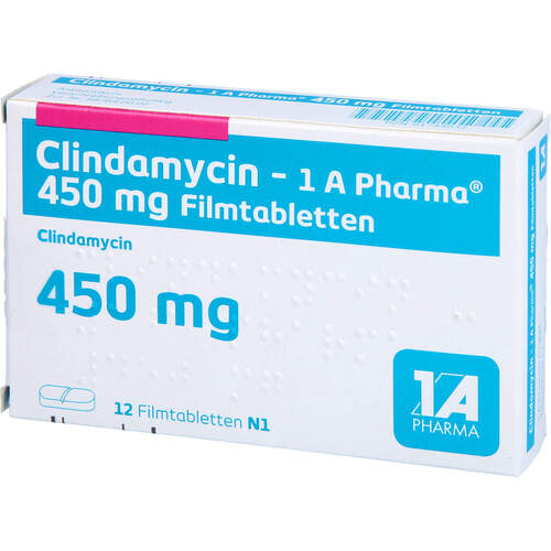 Clindamycin - 1 A Pharma 450mg Filmtabletten, 12 Stk., 1 A Pharma GmbH