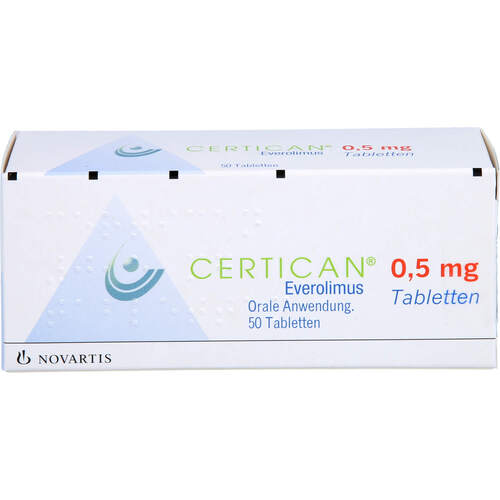 Certican 0.5mg Tablettten, 50 Stk., Novartis Pharma GmbH