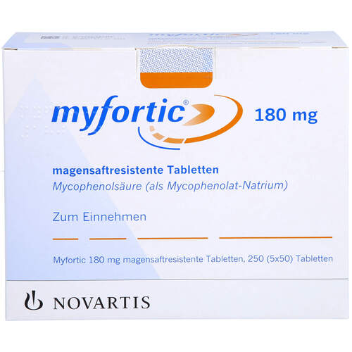 Myfortic 180mg magensaftresistente Filmtabletten, 5X50 ST, Novartis Pharma GmbH