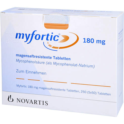 Myfortic 180mg magensaftresistente Filmtabletten, 5X50 ST, Novartis Pharma GmbH