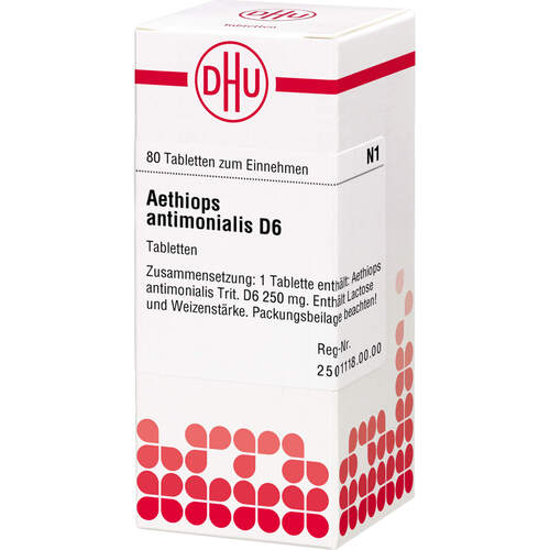 AETHIOPS ANTIMON D 6, 80 Stk., Dhu-Arzneimittel GmbH & Co. KG