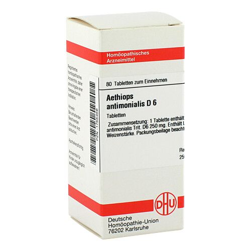 AETHIOPS ANTIMON D 6, 80 Stk., Dhu-Arzneimittel GmbH & Co. KG