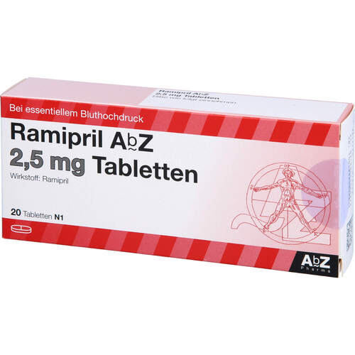 Ramipril AbZ 2.5mg Tabletten, 20 ST, Abz Pharma GmbH