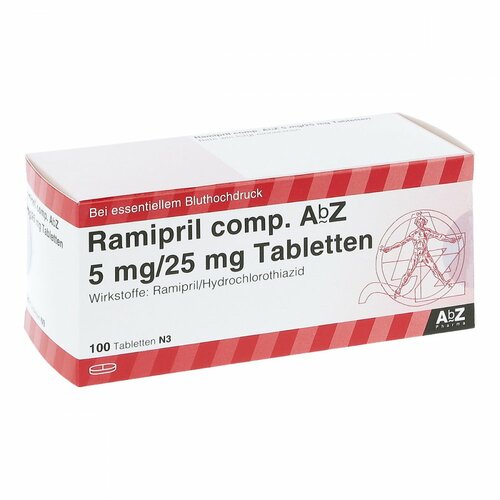 Ramipril comp. AbZ 5mg/25mg Tabletten, 100 ST, Abz Pharma GmbH