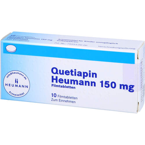 Quetiapin Heumann 150mg Filmtabletten, 10 Stk., Heumann Pharma GmbH & Co. Generica KG