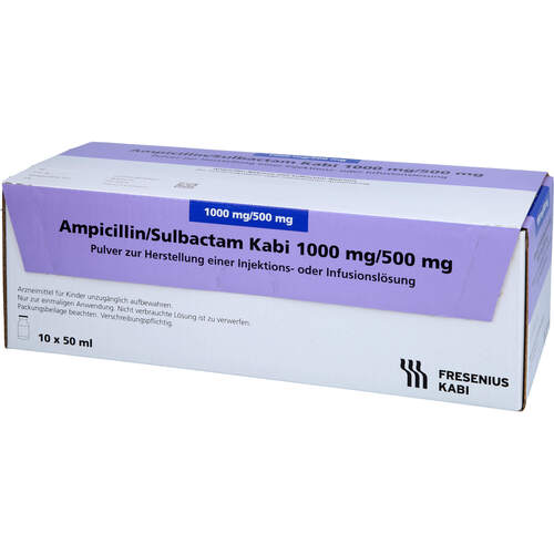 Ampicillin/Sulbactam Kabi 1000mg/500mg Inf., 10x50 ml, Fresenius Kabi Deutschland GmbH