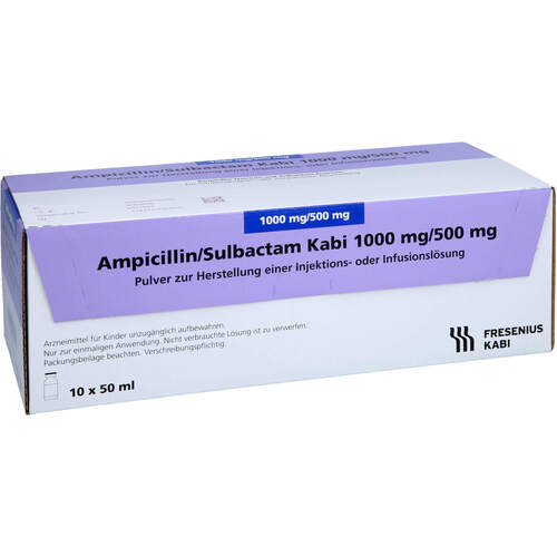 Ampicillin/Sulbactam Kabi 1000mg/500mg Inf., 10x50 ml, Fresenius Kabi Deutschland GmbH