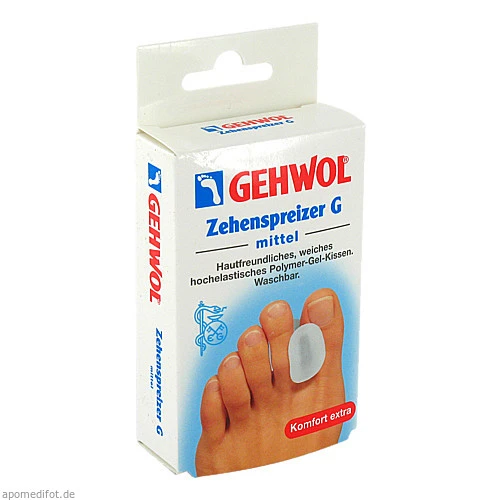 GEHWOL Polymer-Gel Zehenspreizer G mittel, 3 Stk., Eduard Gerlach GmbH
