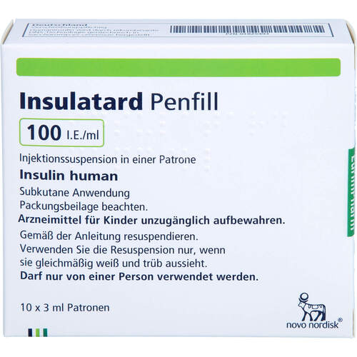 Insulatard Penfill 100 I.E./ml, 10x3 ml, Eurimpharm Arzneimittel GmbH