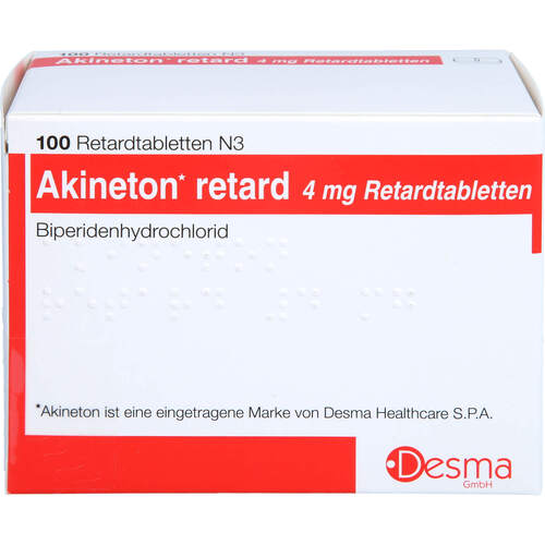 AKINETON retard 4 mg Retardtabletten, 100 Stk., Docpharm GmbH