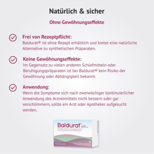 Baldurat bei Schlafst&ouml;rungen, 50 Stk., G. Pohl-Boskamp GmbH & Co. KG