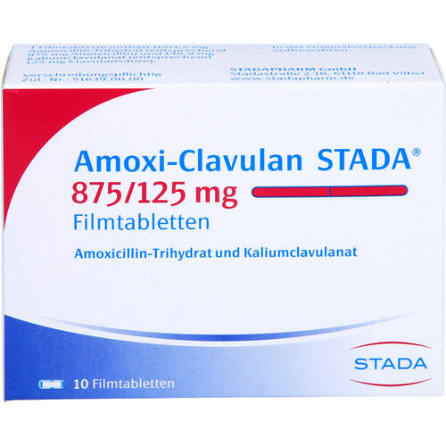 Amoxi-Clavulan STADA 875/125mg Filmtabletten, 10 Stk., STADAPHARM GmbH