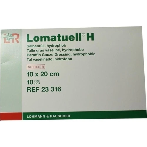 Lomatuell H Salbentüll 10x20cm, 10 Stk., Bios Medical Services GmbH