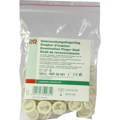 FINGERLING z.Untersuchung Gr.3 Latex, 100 Stk., Lohmann & Rauscher GmbH & Co.KG