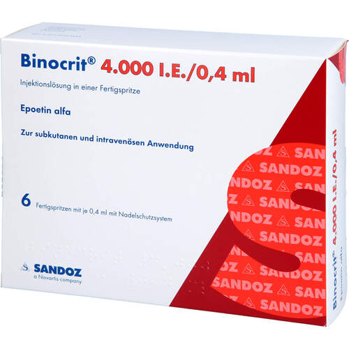 Binocrit 4000 I.E./0.4ml, 6x0.4 ml, HEXAL AG