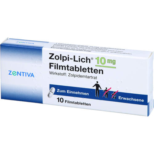 Zolpi-Lich 10mg Filmtabletten, 10 ST, Zentiva Pharma GmbH