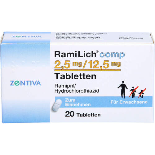 RamiLich comp 2.5mg/12.5mg Tabletten, 20 Stk., Zentiva Pharma GmbH