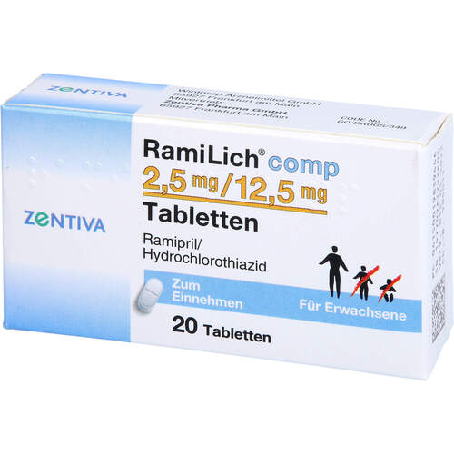 RamiLich comp 2.5mg/12.5mg Tabletten, 20 Stk., Zentiva Pharma GmbH