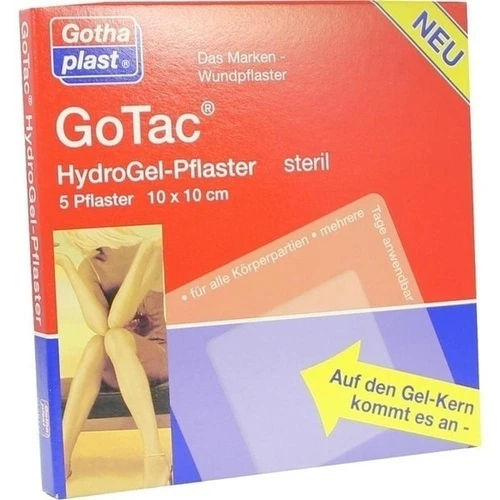 GoTac L Hydrogelpflaster 10cmx10cm steril, 5 Stk., Gothaplast GmbH