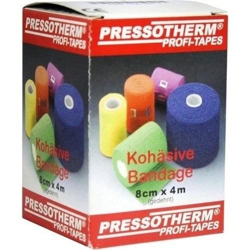 Pressotherm Koh&auml;sive Bandage 8cmx4m gr&uuml;n, 1 Stk., Abc Apotheken-Bedarfs-Contor GmbH