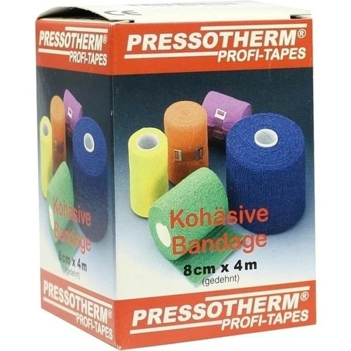 Pressotherm Koh&auml;sive Bandage 8cmx4m gelb, 1 Stk., Abc Apotheken-Bedarfs-Contor GmbH
