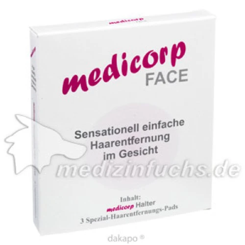 MEDICORP Face 3er Set Haarentfernung Pads m.Halter, 1 Stk., MEDI CORPORATION GmbH