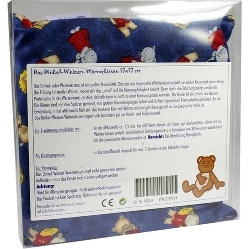 Dinkel-Weizen-Wärmekissen 17x17cm mit Kindermotiv, 1 Stk., Dr. Junghans Medical GmbH