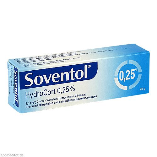 SOVENTOL Hydrocort 0,25% Creme, 20 G, MEDICE Arzneimittel Pütter GmbH & Co. KG