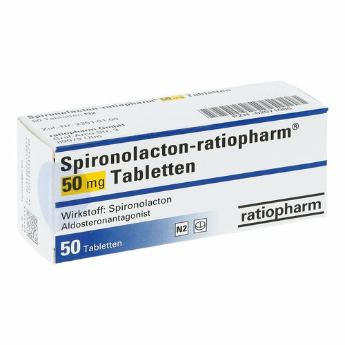 Spironolacton-ratiopharm 50mg Tabletten, 50 ST, ratiopharm GmbH