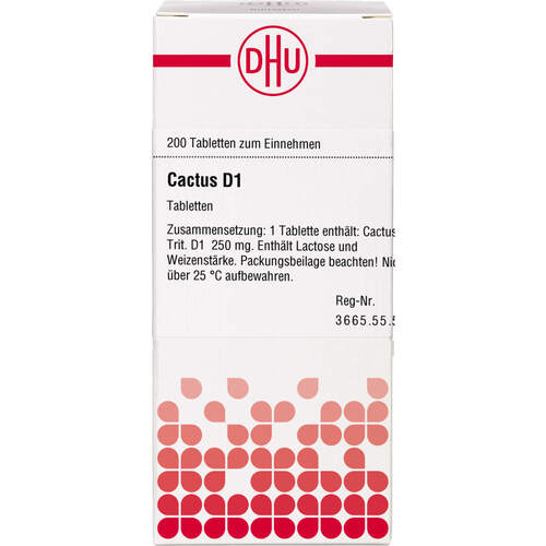 CACTUS D 1 Tabletten, 200 Stk., DHU-Arzneimittel GmbH & Co. KG