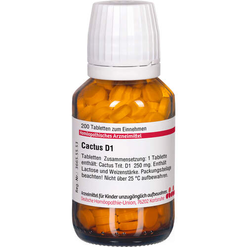 CACTUS D 1 Tabletten, 200 Stk., DHU-Arzneimittel GmbH & Co. KG