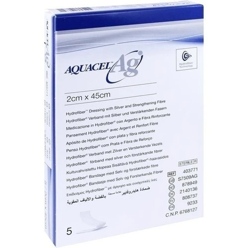 AQUACEL Ag 2x45 cm Tamponaden, 5 Stk., ConvaTec (Germany) GmbH