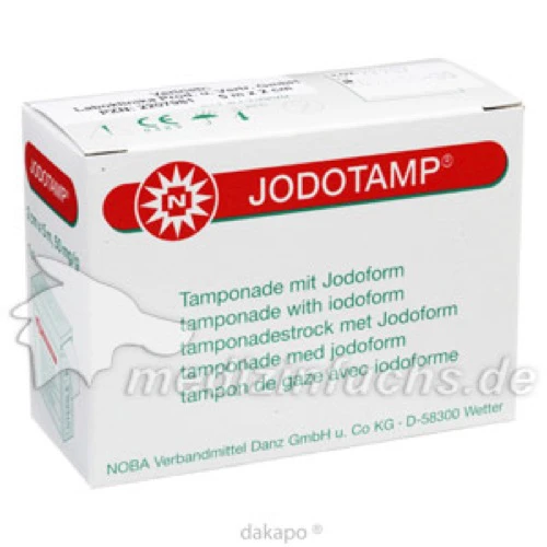 Jodotamp-Tamponadestreifen einzeln verpackt 5mx2cm, 1 Stk., Laboklinika Produktions-Und Vertriebs-Gesellschaft mbH