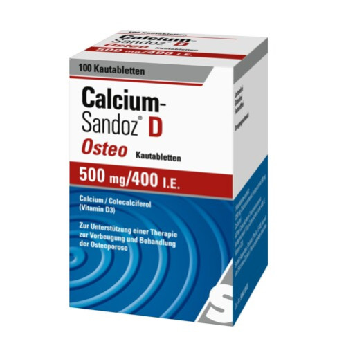 CALCIUM SANDOZ D OSTEO 500MG/400I.E. Kautablette, 100 Stk., HEXAL AG