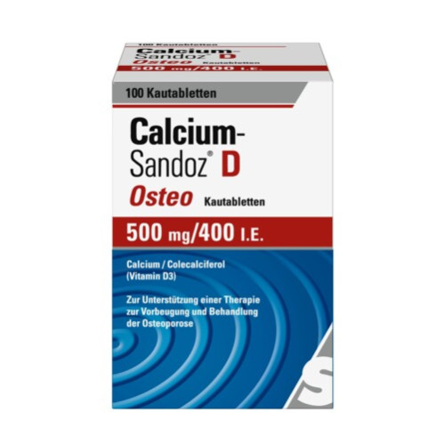 CALCIUM SANDOZ D OSTEO 500MG/400I.E. Kautablette, 100 Stk., HEXAL AG