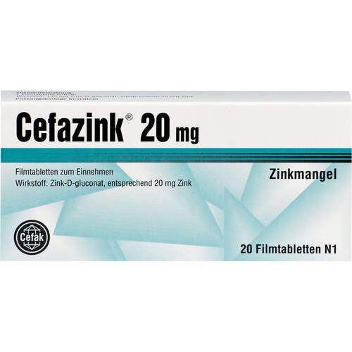 Cefazink 20mg, 20 Stk., Cefak KG