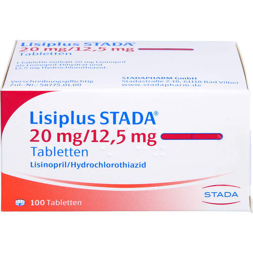 Lisiplus STADA 20mg/12.5mg Tabletten, 100 ST, STADAPHARM GmbH