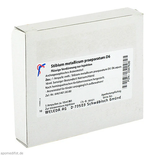 STIBIUM MET PRAEP D 6, 5x10 ml, Weleda AG