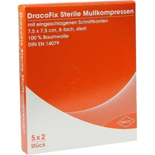 DRACOFIX PEEL KOM steril 7.5X7.5 8fach, 5x2 Stk., Dr. Ausbüttel & Co. GmbH