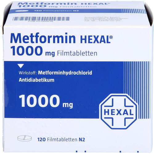 Metformin HEXAL 1000mg Filmtabletten, 120 Stk., HEXAL AG