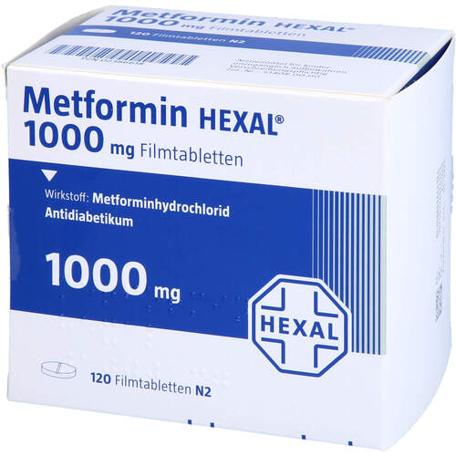 Metformin HEXAL 1000mg Filmtabletten, 120 Stk., HEXAL AG