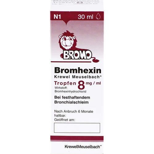 BROMHEXIN Krewel Meuselb.Tropfen 8mg/ml, 30 ml, HERMES Arzneimittel GmbH