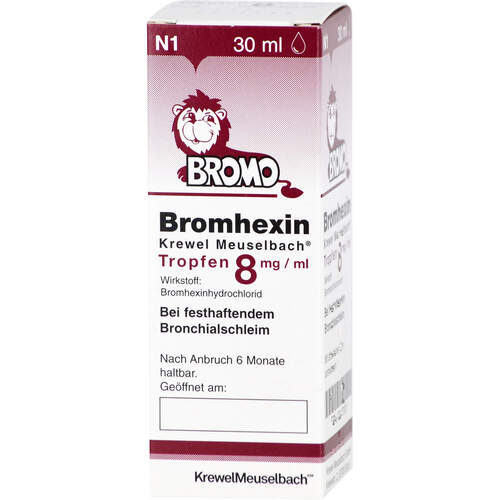 BROMHEXIN Krewel Meuselb.Tropfen 8mg/ml, 30 ml, HERMES Arzneimittel GmbH